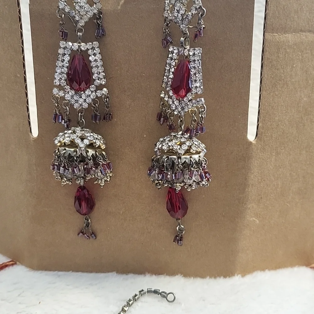 Source Unknown Red and Silver Necklace Set - Picture 6 of 9
